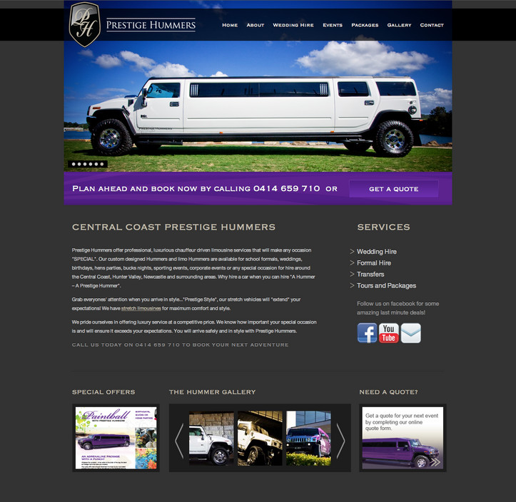 NETswitch Pty Ltd Pic 1 - Prestige Hummers Website