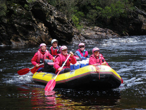 Water By Nature Tasmania Pic 3 - Cruising along on a quiet stretch of the Middle Franklin River