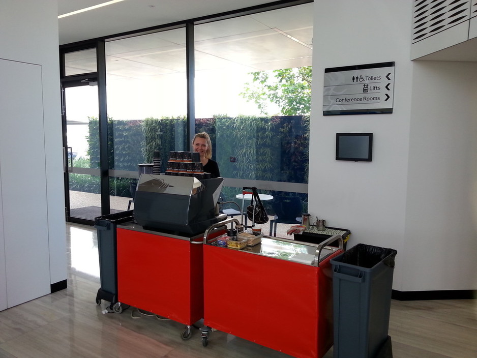 Coffee Connection Barista , Coffee Cart , Coffee Machine Hire Pic 1 - Indoor Coffee Cart at Toyota WA