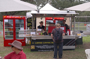 Coffee Connection Barista , Coffee Cart , Coffee Machine Hire Pic 3 - Outdoor Event Coffee Carts this one is at the Perth Garden Show at Perry Lakes