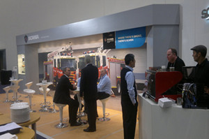 Coffee Connection Barista , Coffee Cart , Coffee Machine Hire Pic 4 - Scania stand at Perth Convention Exhibition Centre PCEC