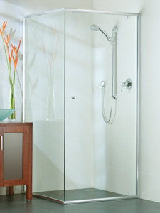 Sun City Glass and Screens Pic 1 - Give your bathroom a stylish modern look with the SemiFrameless Evolution shower screen