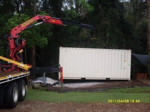 Container Connect Pic 2 - Our Crane Truck at work