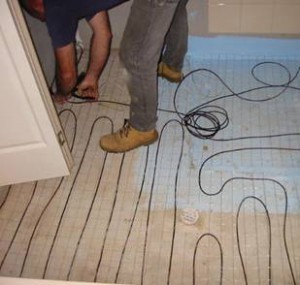 Low Energy Living Pic 4 - In Screed Under Floor Heating is Ideal for Heating Bathrooms