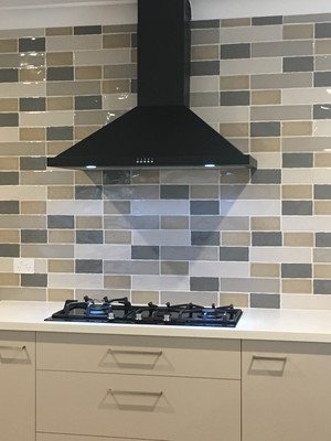 Joe Pratt Electrical Pic 5 - Range hood installed in a newly renovated Kitchen