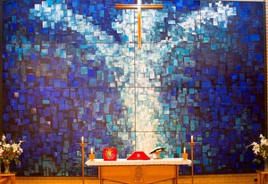 St Mary's Anglican Church Morwell Pic 2 - Arthur Boyd mural The Ascending Christ