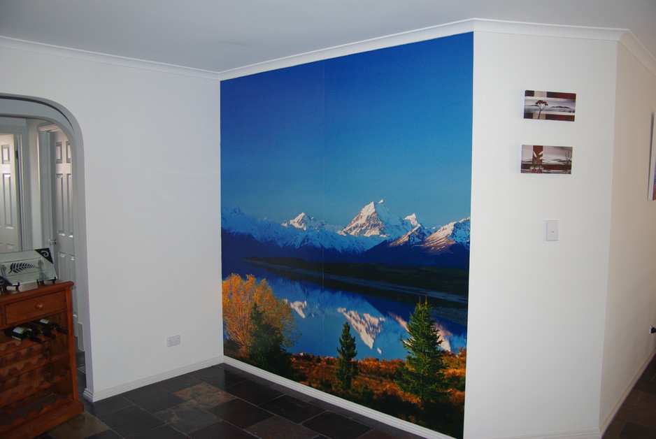 Unique Wallcoverings and Decorators Pic 2 - Mt Cook with Lake Wakatipu unique wallcoverings and decorators painters decorators Adelaide SA