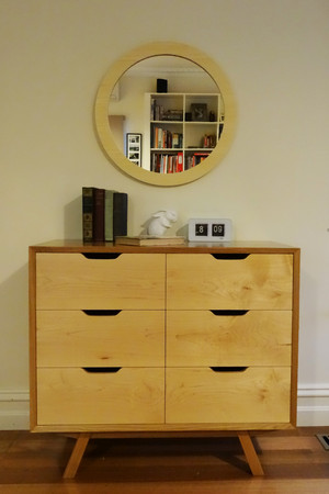 Sawdust Timber Furniture Pic 4 - American Oak and Maple Chest of Drawers