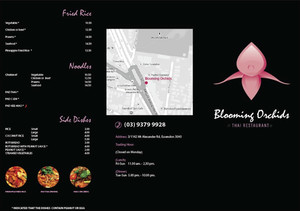 Blooming Orchids Thai Restaurant Pic 4 - Takeaway Menu