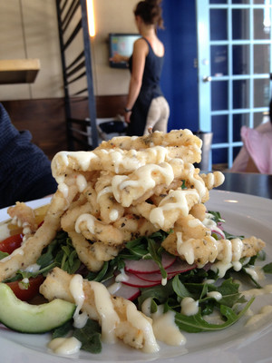 Woodstock Espresso Bar Pic 2 - Lemon pepper squid salad