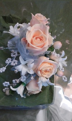 Marcoola  Florist Pic 2 - Diamonte Wrist Corsage for School Formal