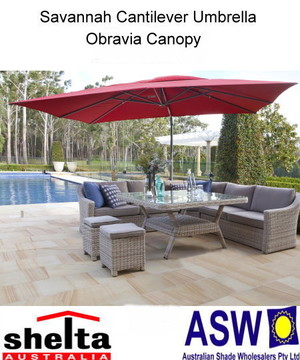 The Shade Centre Pic 3 - Shelta Savannah Domestic Cantilever Umbrella