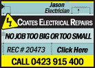 Coates Electrical Repairs Pic 1 - Electricians Langwarrin Mornington Peninsula