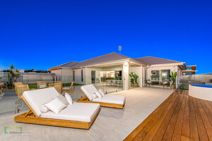 Stroud Homes Fraser Coast Display Home Pic 5 - Fraser Coast display home outdoor pool area