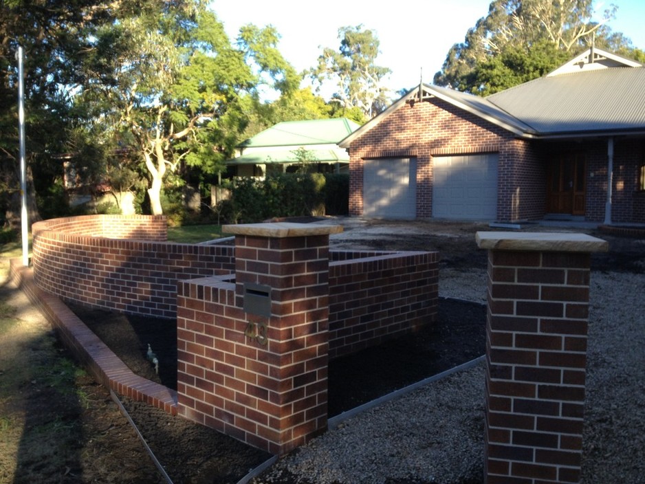 Active Industries Services Pty Ltd Pic 1 - Face Brick Masonry Front Fence Created to Landscape Architect Drawings