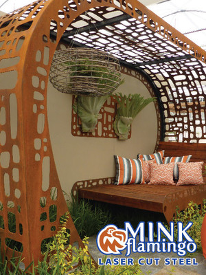 Mink Flamingo Laser Cut Screens Pic 4 - MINK FLAMINGO LASER CUT SCREENS laser cut screens laser cut signs laser cut panels laser cut privacy screens decorative screens laser cut garden screens laser cutting