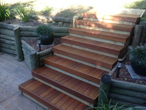 QUALITY CARPENTRY SERVICES Pic 5 - Northern box hardwood stairs