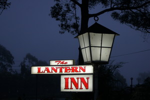 The Lantern Inn Pic 3 - roadside sign at night