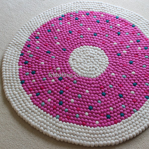 Felt Ball Rug Australia Pic 3 - donut felt ball rug