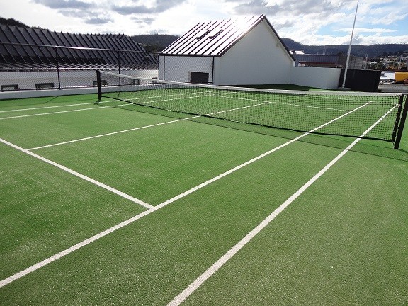 Synthetic Grass Tasmania Pic 1 - Residential tennis court construction