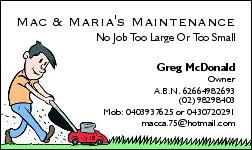 Mac & Maria's Maintenance Pic 1