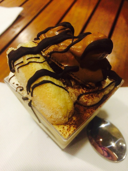 Olio Cafe & Bar Pic 1 - A square cup of tiramisu