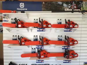 Strathalbyn Small Engines Pic 2 - some of the Husqvarna chainsaw range