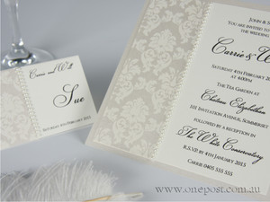 Wedding Invitations by One Post Pic 4 - moonlight pearl wedding invitation