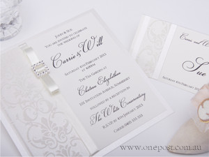 Wedding Invitations by One Post Pic 3 - tiffany pearl wedding invitation