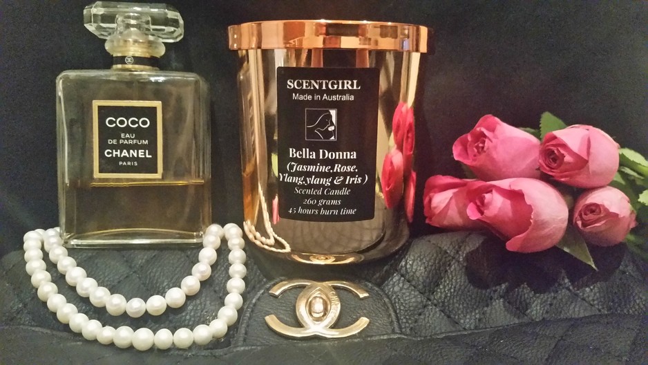 Scentgirl Pic 1 - Beautiful Rose Gold strong scented soy candles