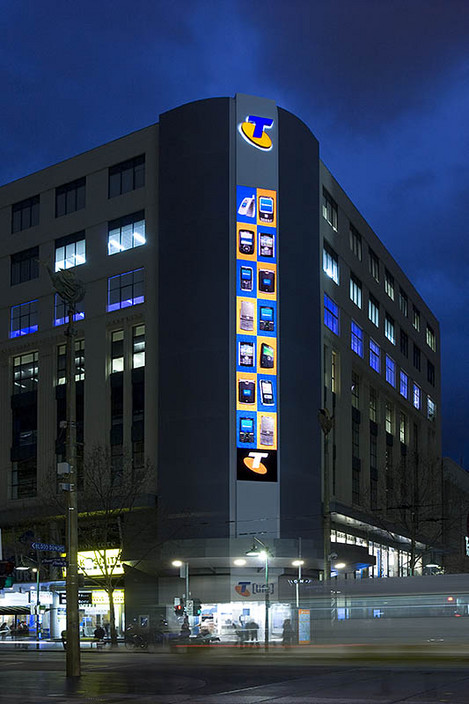 Talbot Group Consulting Pic 1 - Telstra Store Corner Bourke and Swanston in Melbournes CBD including installation of stadium screen