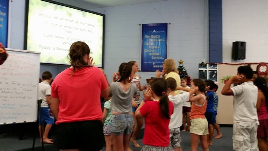 Peace Presbyterian Church Pic 1 - Singing a song with actions Christmas for Kids