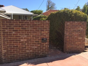 Perth Bricklaying Company Pic 4 - Front brick fence with letterbox