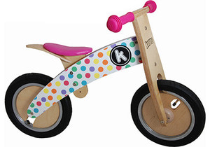 Kids on Abington Pic 2 - Kiddimoto Pastel Dotty Balance Bike