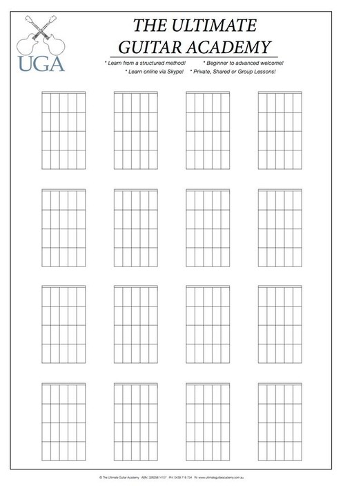 Ultimate Guitar Academy Pic 2 - FREE CHORD DIAGRAM SHEET