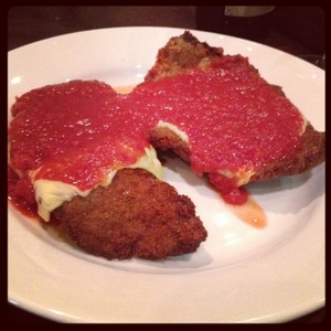 No Name Darlinghurst Pic 2 - Veal schnitzel with cheese and sauce