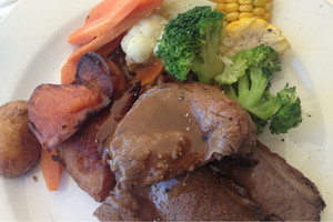 Palm Beach Surf Life Saving Club Pic 5 - Roast of the day with steamed vegies gravy