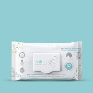 Niki's Natural Baby Wipes Pic 3 - Nikis Natural Baby Wipes single pack