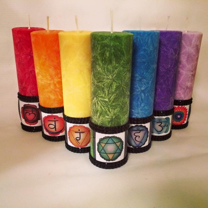 Soy for the Soul Candles Pic 1 - CHAKRA Pillar Set