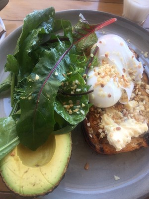 Three Blue Ducks Pic 4 - Poached eggs avo