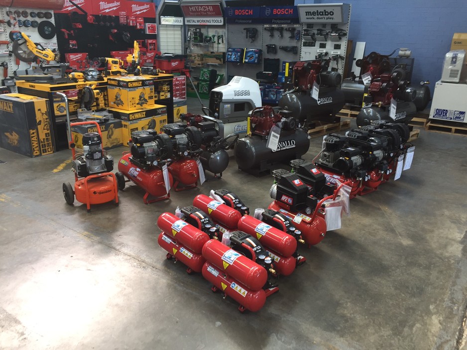 Able Air & Power Tools Pic 1 - A full range of small medium and large compressors to compliment any tradie or factory fit out Direct Drive Belt Drive and Petrol Driven options available with full access to all accessories needed