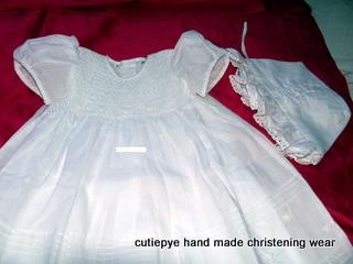 cutiepye christening wear Pic 1 - honeycomb christening dress