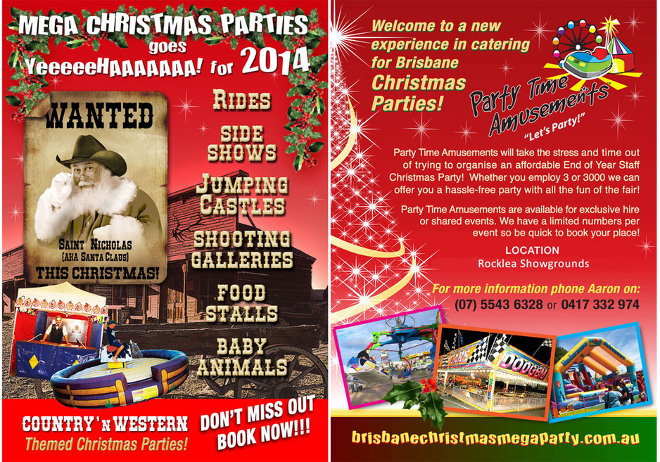 Mega Christmas Party Brisbane Pic 1 - Mega Christmas Party Flyer