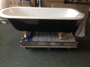 Cooper-Glaze Bathrooms Pic 5 - Black with Gold Feet