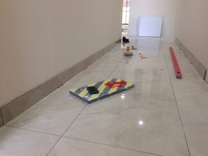 Unique Tiling Solutions Pic 3 - Small 80 mm Size skirting to decor floor edge