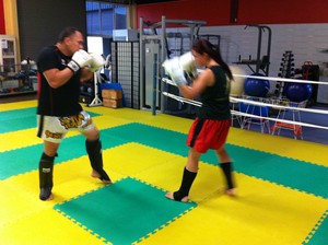 Mana Mauy Thai Kick Boxing Pic 3 - Training with a student