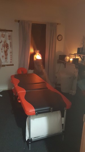 Touch of Nature Massage Therapy Pic 3 - nice relaxed dim lit room with aroma from the Salt Rock and Scented candles comfy bed and always clean towels