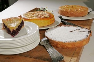 Food2U Pic 5 - Apple and blackberry pie Lemon Delight Tart Gluten free Orange and almond cake and Chocolate and orange tart Available from selected Tasmanian providores