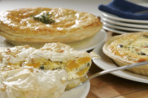 Food2U Pic 4 - For an easy takehome dinner food2U quiches vegetarian and non vegetarian are available from selected Tasmanian providores