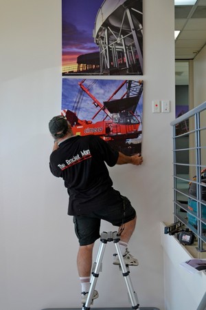 The Bracket Man Pic 4 - CimecoInstallation of Paintings